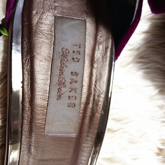 💖 Ted Baker Torabel Velvet Bow Heels – Fuchsia – EU 39 (UK 6 / US 8.5) - Picture 11 of 12